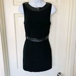 Bebe Faux Leather T-back Mini Dress